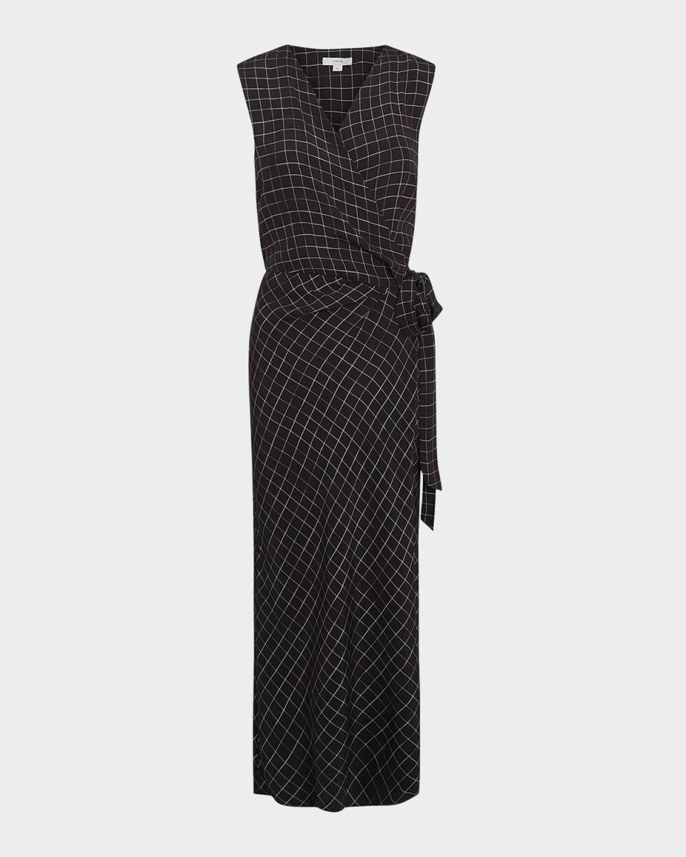 Trellis Plaid Wrap Dress